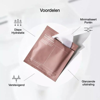 Het biologische collageen gezichtsmasker. Diep hydraterend en verstevigend voor alle huidtypen - Collageen gezichtsmasker. De voordelen van het gezichtsmasker worden uitgelicht. 